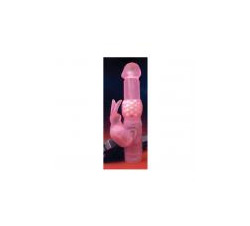   The Rabbit Pearl Multi Speed Vibrator W/tumbling Pearl Beads Clit Stimulator (pink/requires 3 C Batt  